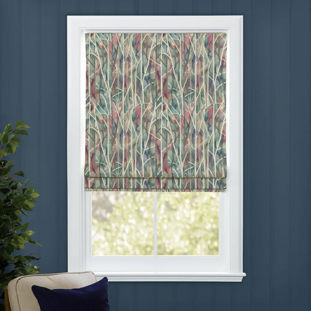 Woodbury Printed Cotton Made to Measure Roman Blinds Pomegranate