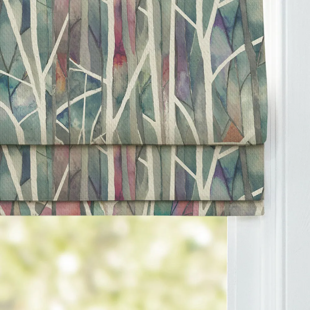 Woodbury Printed Cotton Made to Measure Roman Blinds Pomegranate