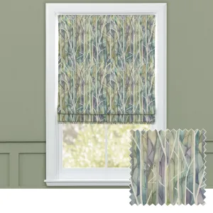 Woodbury Printed Cotton Made to Measure Roman Blinds Skylark chic floor carpet  
