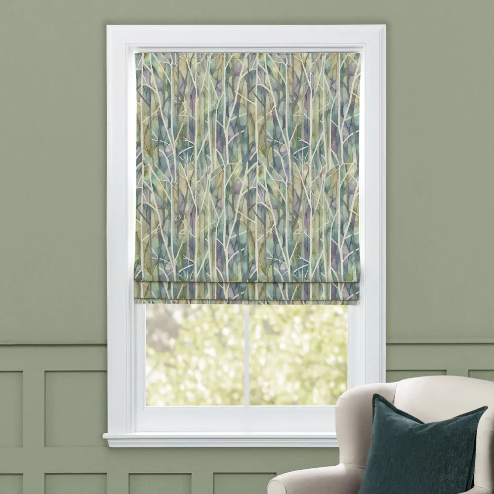 Woodbury Printed Cotton Made to Measure Roman Blinds Skylark