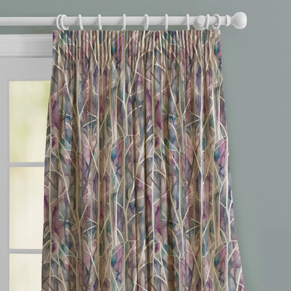 Woodbury Printed Made to Measure Curtains Loganberry