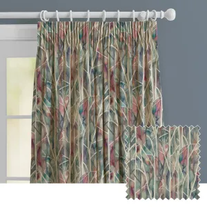 Woodbury Printed Made to Measure Curtains Pomegranate chic floor carpet  