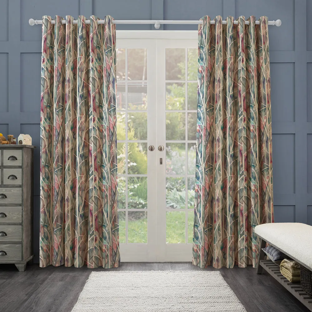 Woodbury Printed Made to Measure Curtains Pomegranate