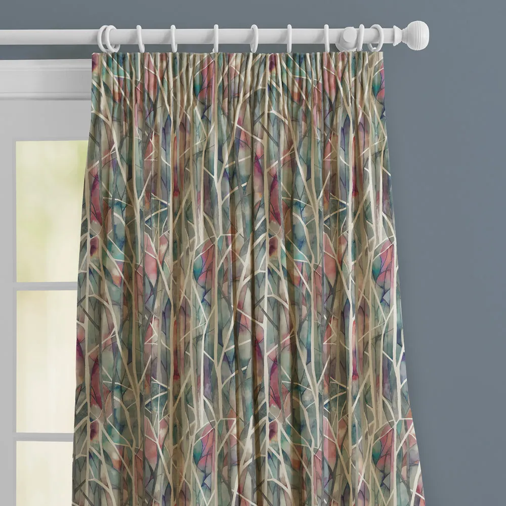 Woodbury Printed Made to Measure Curtains Pomegranate