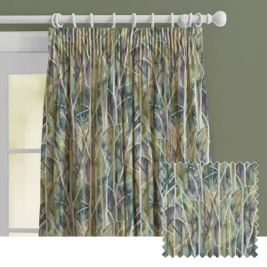 Woodbury Printed Made to Measure Curtains Skylark chic floor carpet  