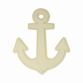 Wooden Craft Embossed Anchor Wall Plaque, 10-inch wooden room decoration