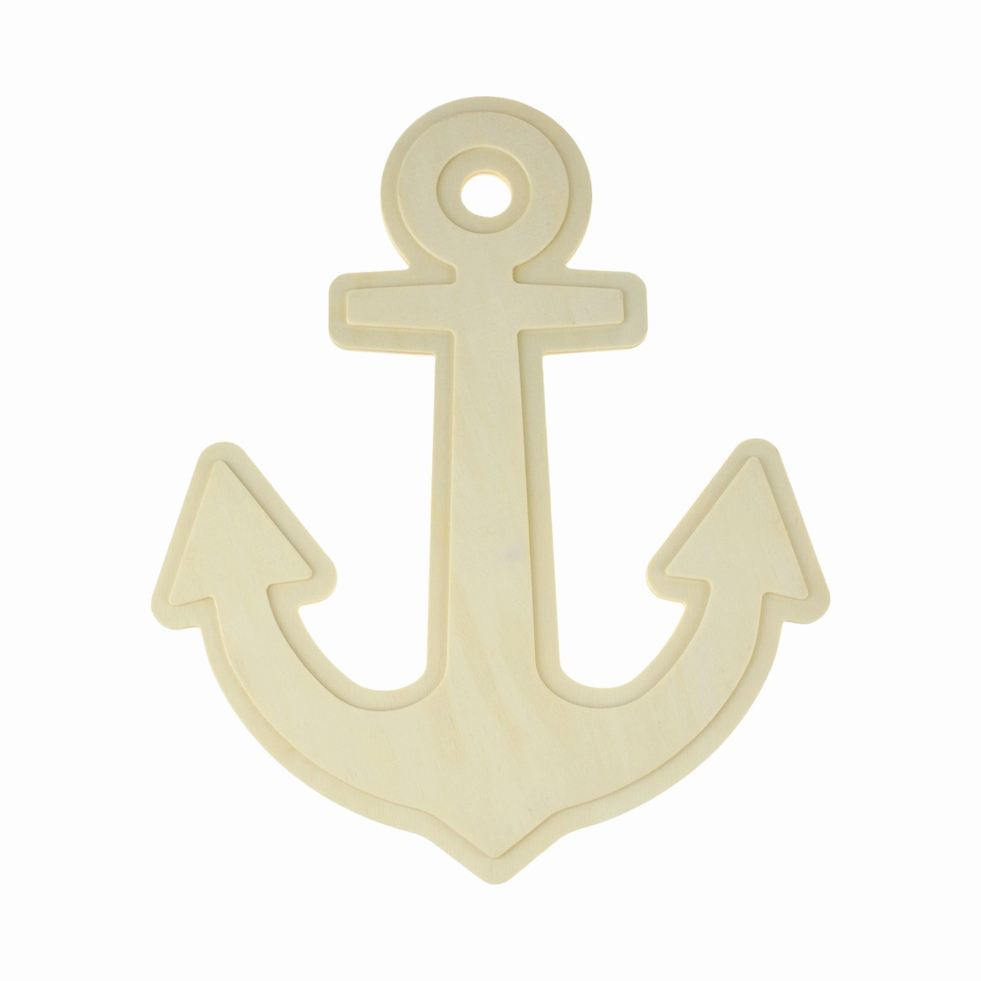 Wooden Craft Embossed Anchor Wall Plaque, 10-inch wooden room decoration