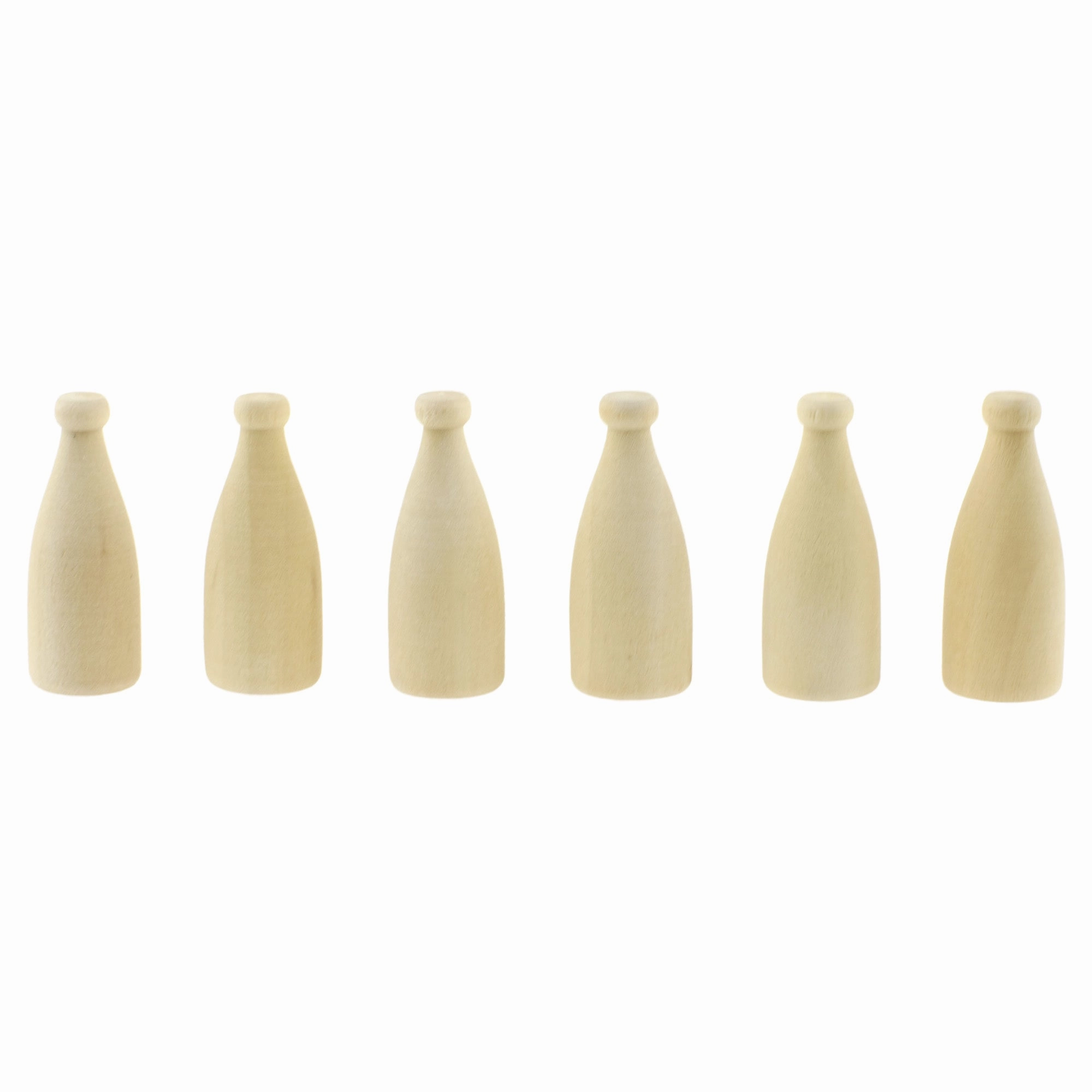 Wooden Craft Milk Bottle Miniatures