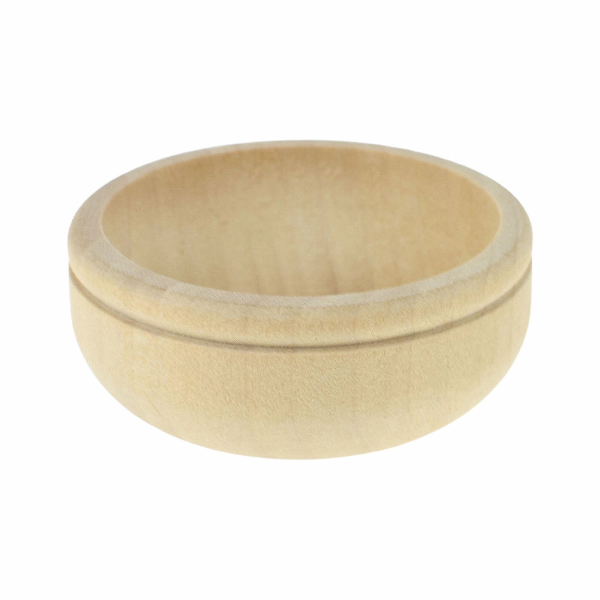 Wooden Craft Routered Lip Bowl Miniature, 2-1/2-inch, 1-count wooden room decoration