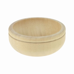 Wooden Craft Routered Lip Bowl Miniature, 2-1/2-inch, 1-count wooden room decoration