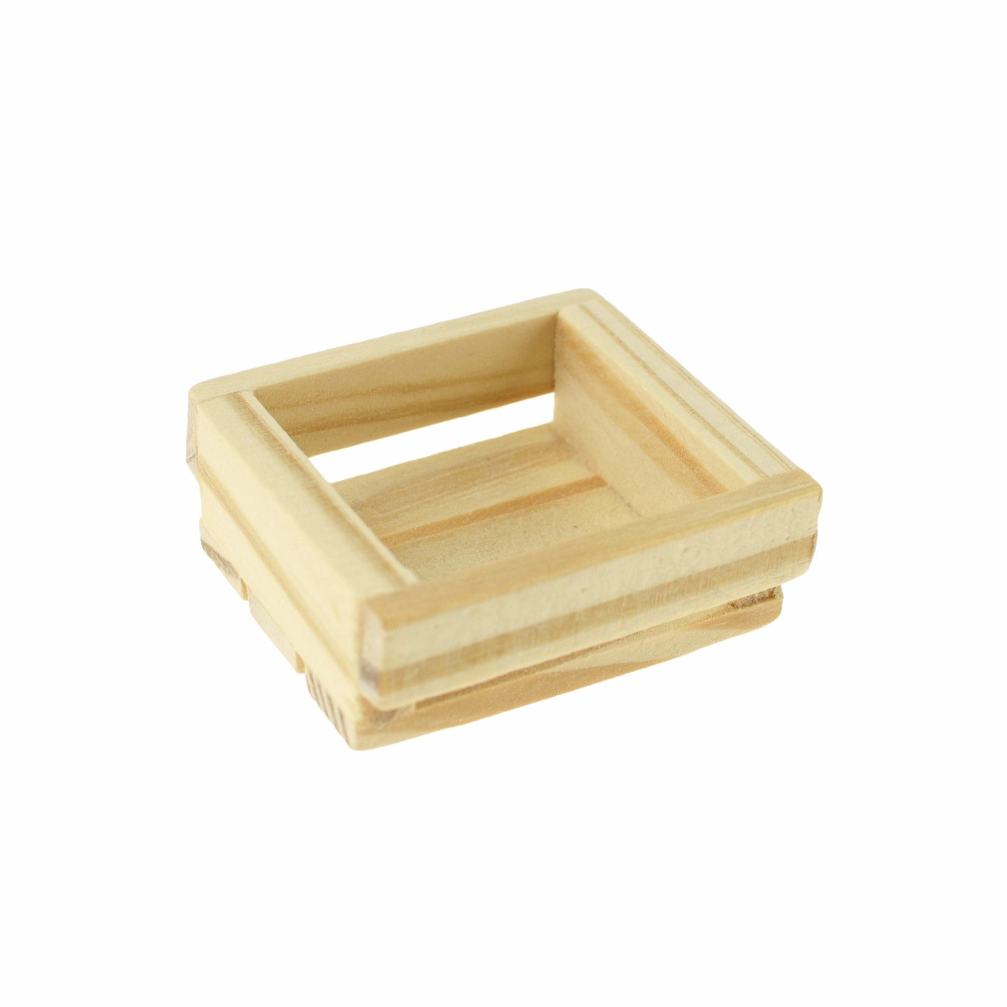 Wooden Craft Slatted Mini Crates, 1-1/2-inch, 2-count