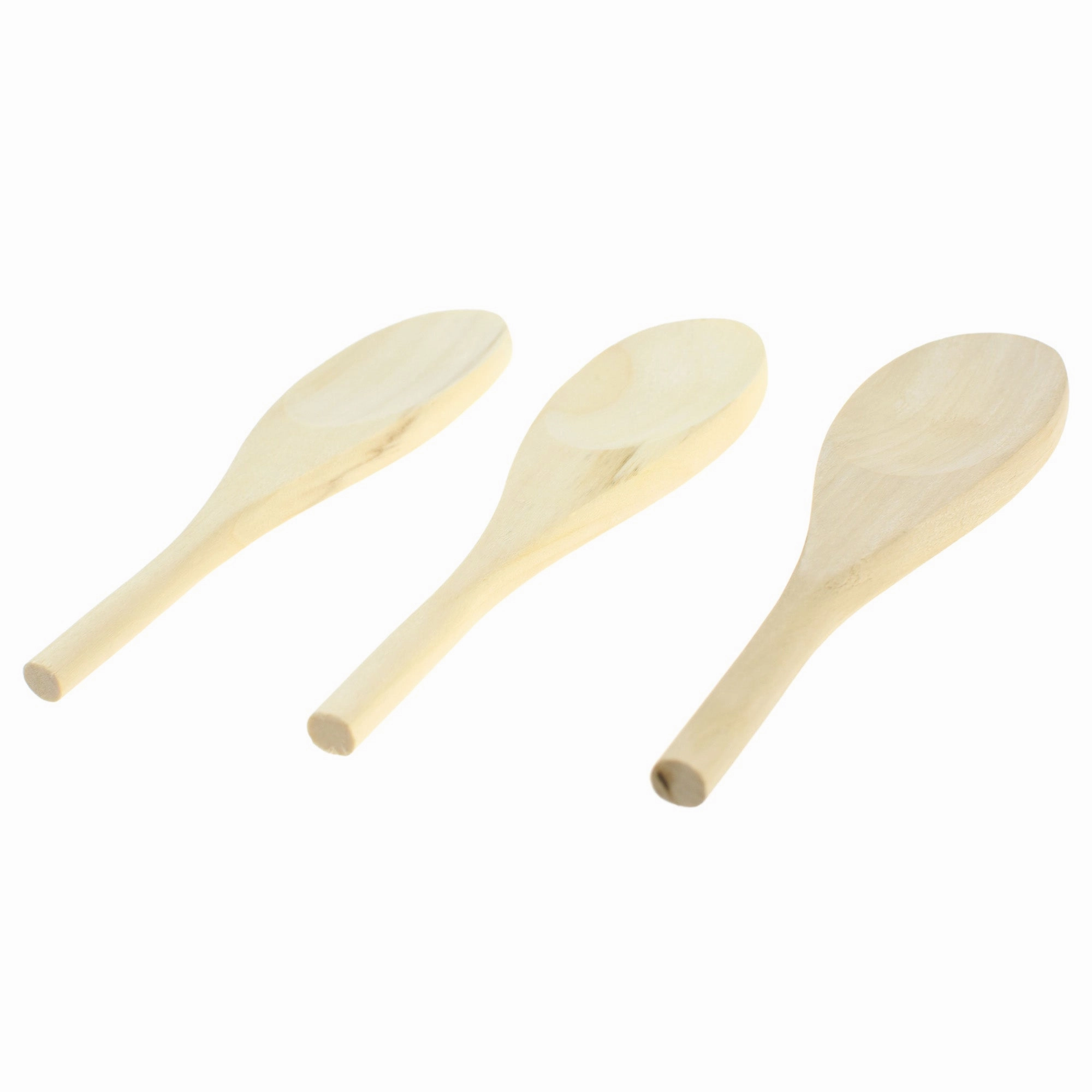 Wooden Craft Spoons, 6-inch, 3-count