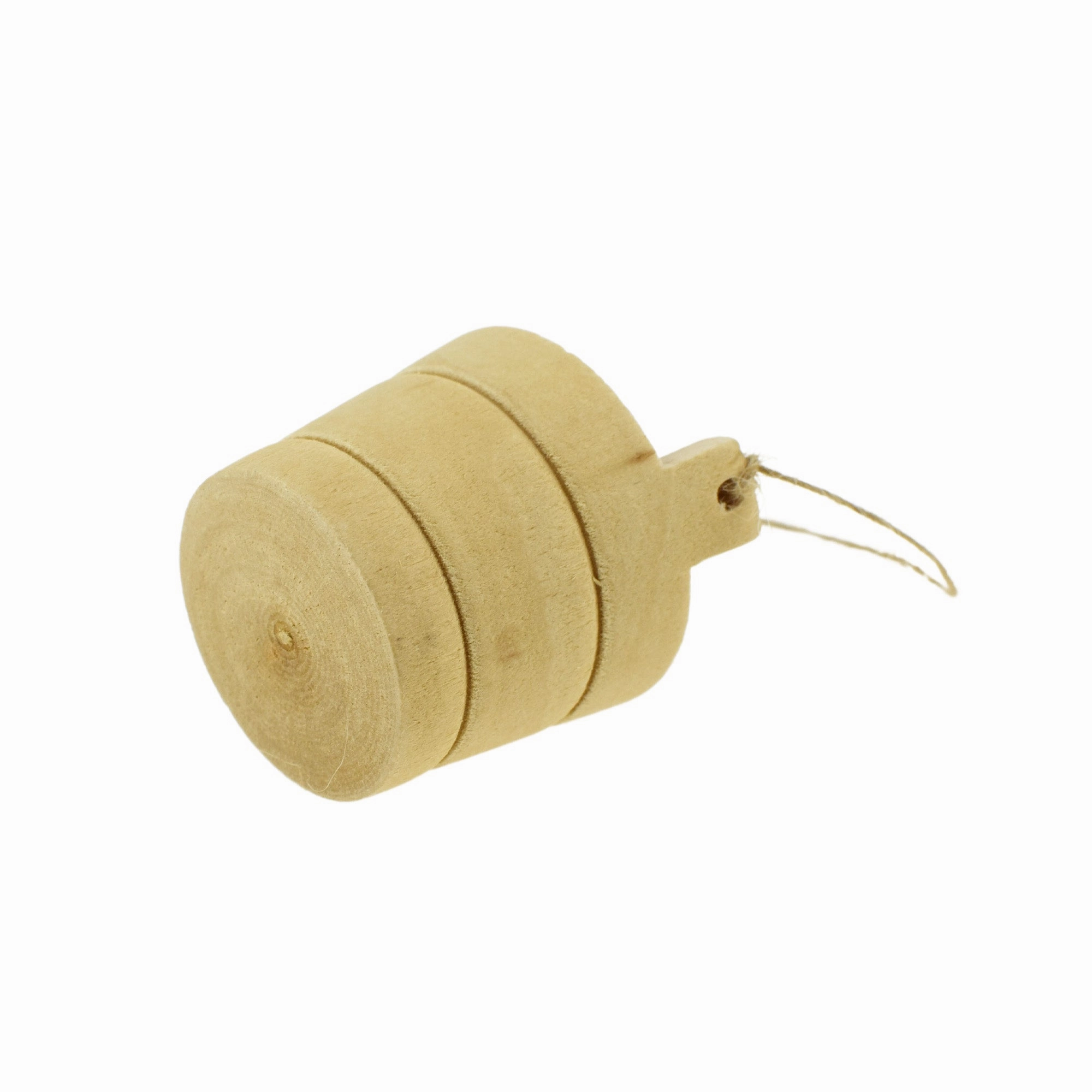 Wooden Craft Well Bucket Miniatures with Jute Handle