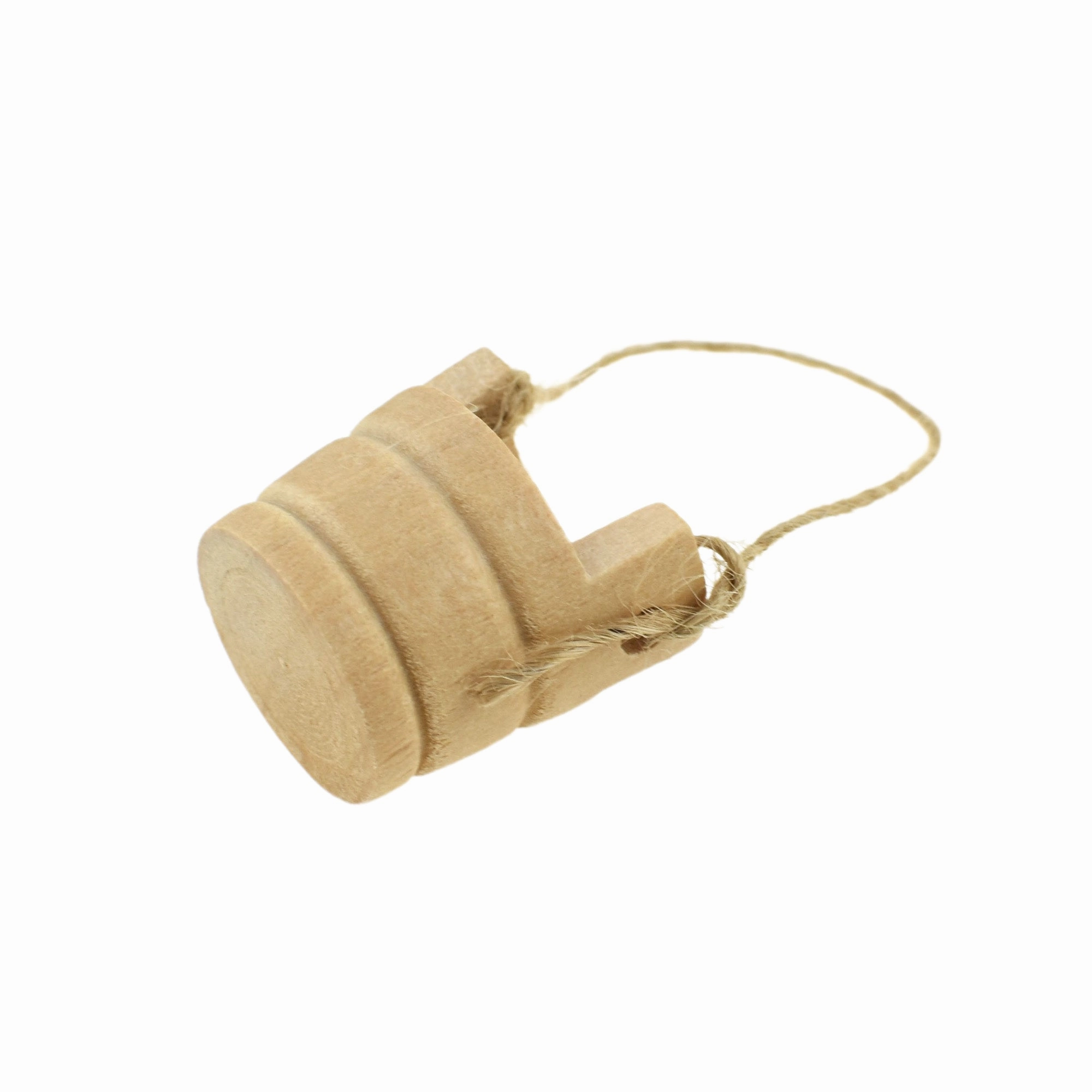 Wooden Craft Well Bucket Miniatures with Jute Handle