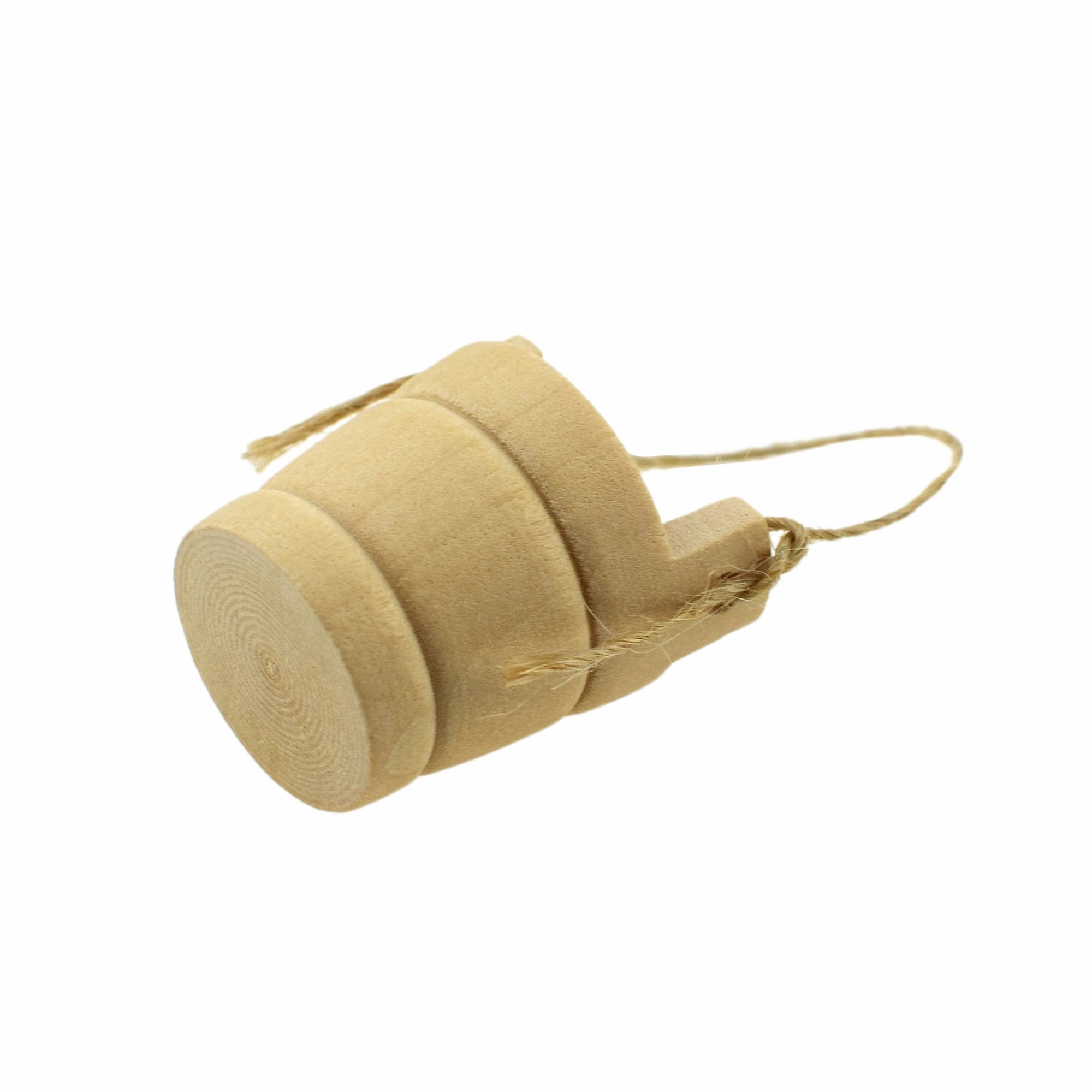 Wooden Craft Well Bucket Miniatures with Jute Handle