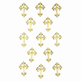 Wooden Filigree Cross Stickers, 1-1/4-Inch, 13-Count wooden room decoration