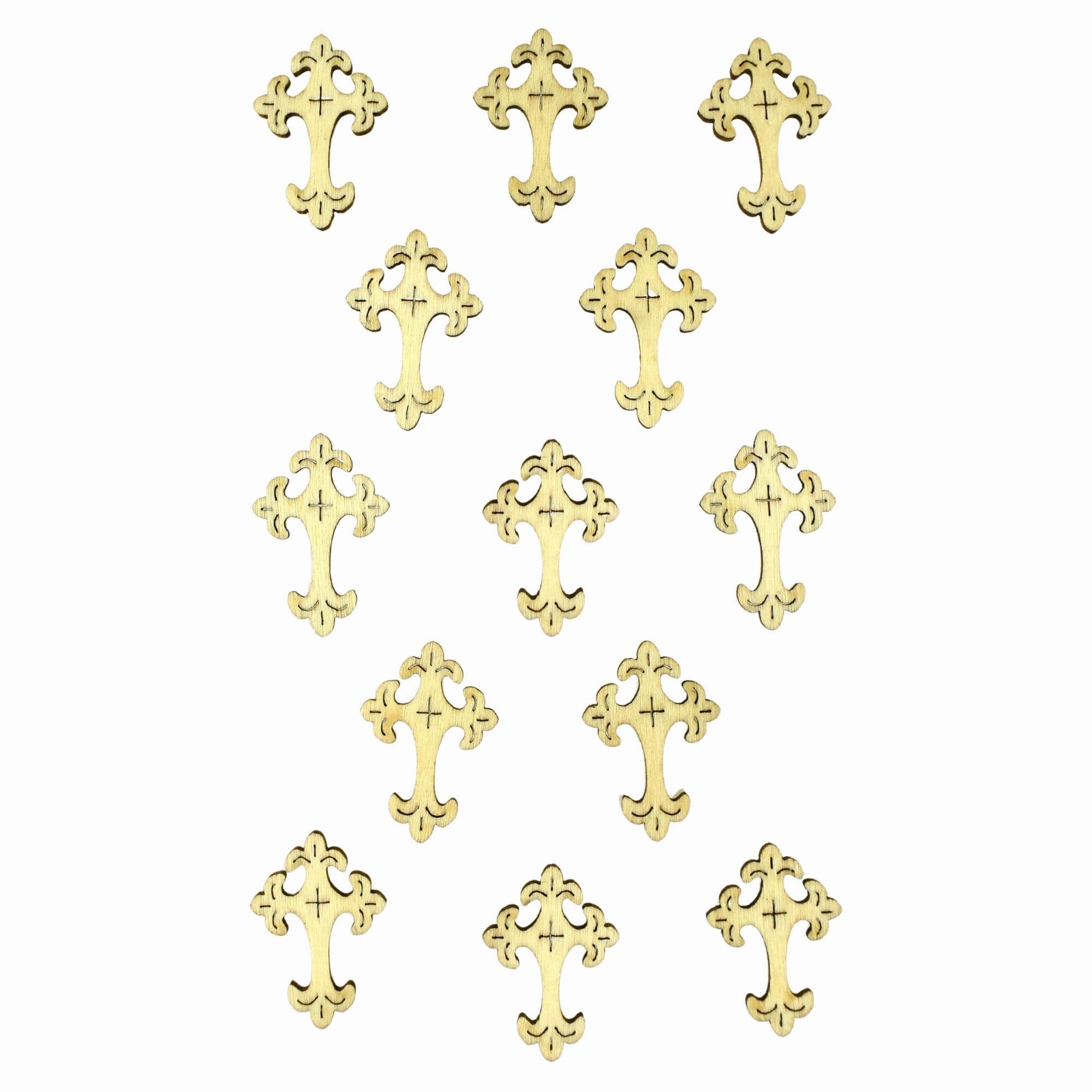 Wooden Filigree Cross Stickers, 1-1/4-Inch, 13-Count wooden room decoration