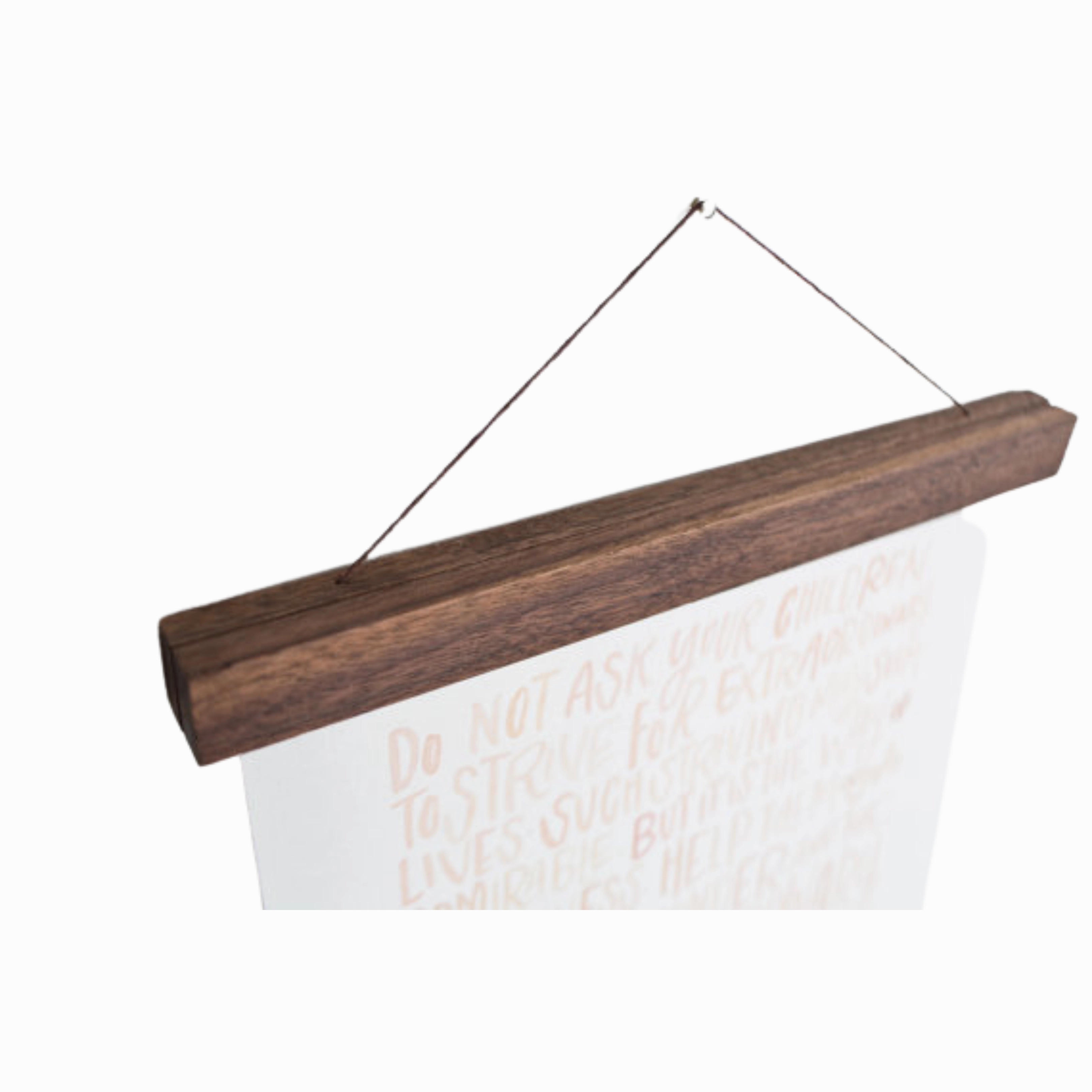 Wooden Poster Hanger - Walnut 18 inches minimalist art object  