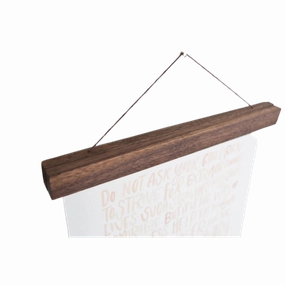 Wooden Poster Hanger - Walnut 18 inches minimalist art object  