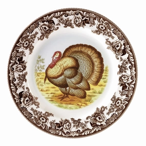 Woodland Dinner Plate 10.5 Inch, Turkey mini desktop sculpture