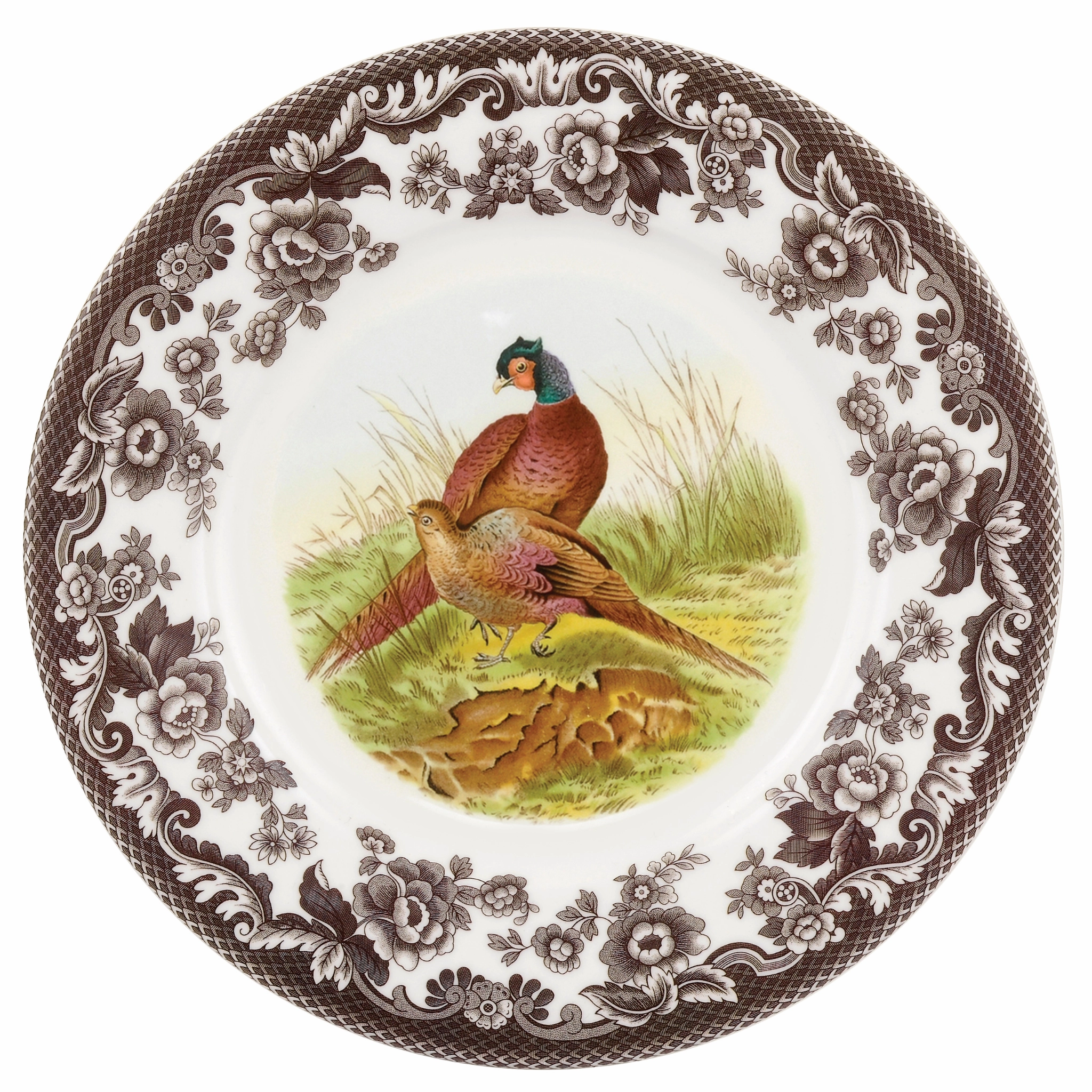 Woodland Luncheon Plate 9 Inch, Pheasant mini desktop sculpture