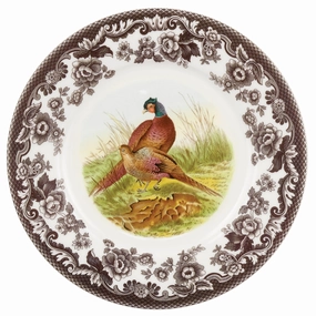 Woodland Luncheon Plate 9 Inch, Pheasant mini desktop sculpture