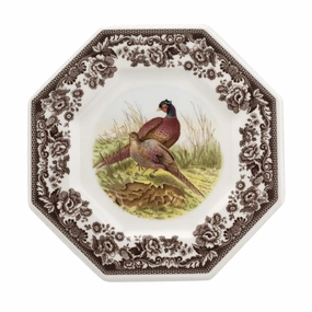 Woodland Octagonal Plate 9.5 Inch, Pheasant cute desktop display