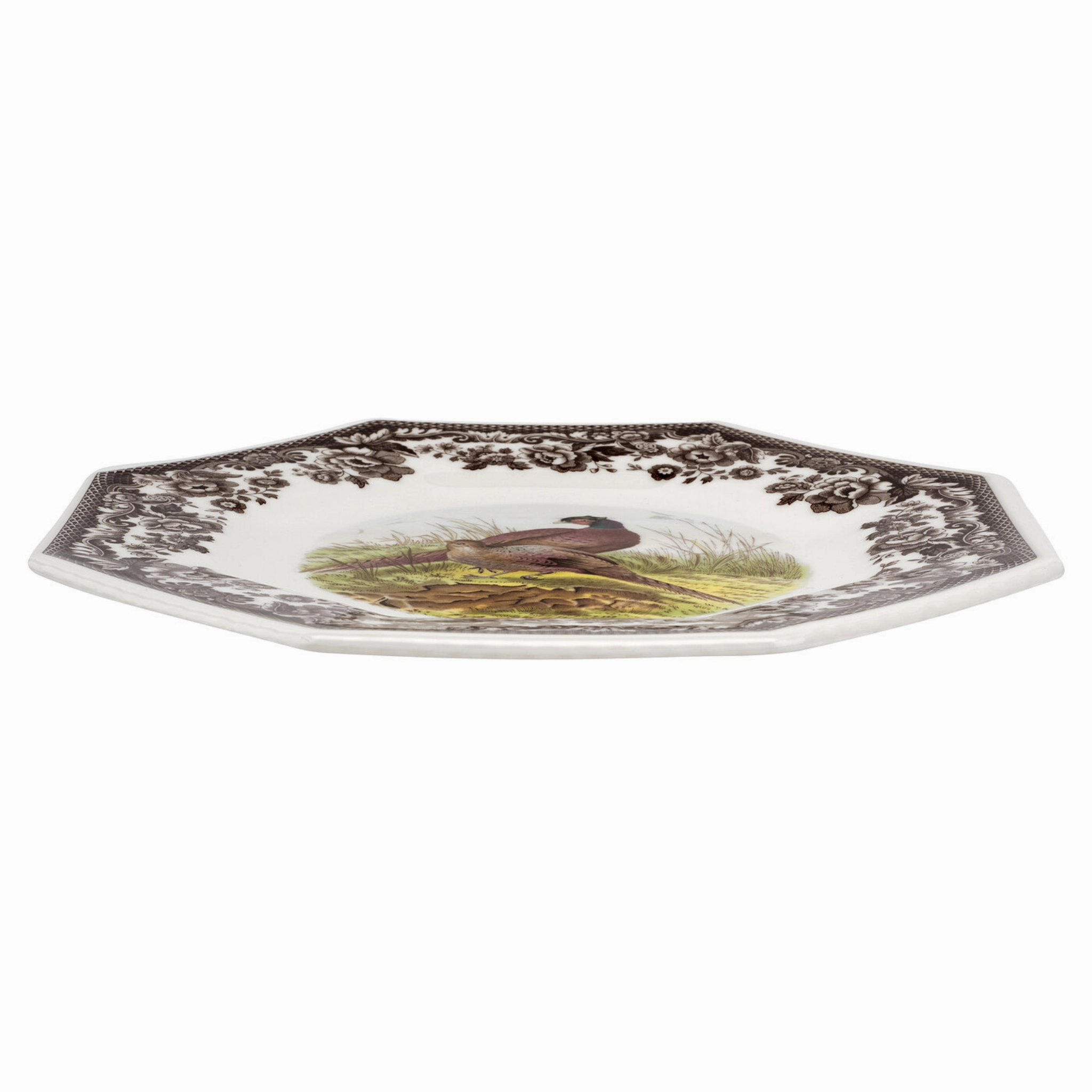 Woodland Octagonal Plate 9.5 Inch, Pheasant
