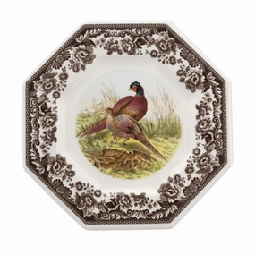 Woodland Octagonal Plate 9.5 Inch, Pheasant mini desktop sculpture