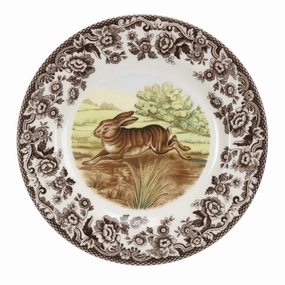 Woodland Salad Plate 8 Inch, Rabbit cute desktop display