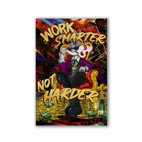 Work Smarter, Not Harder by Adrian Vieriu framed mural artwork