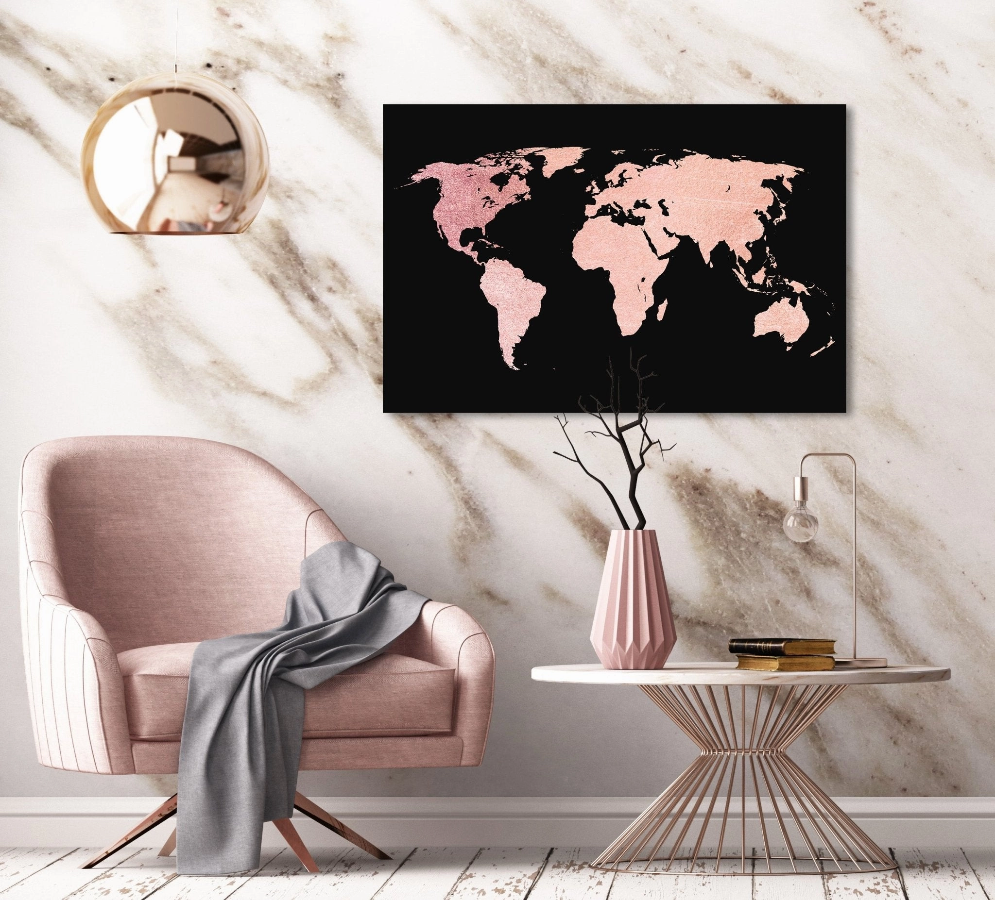 World Map Ros on Acrylic