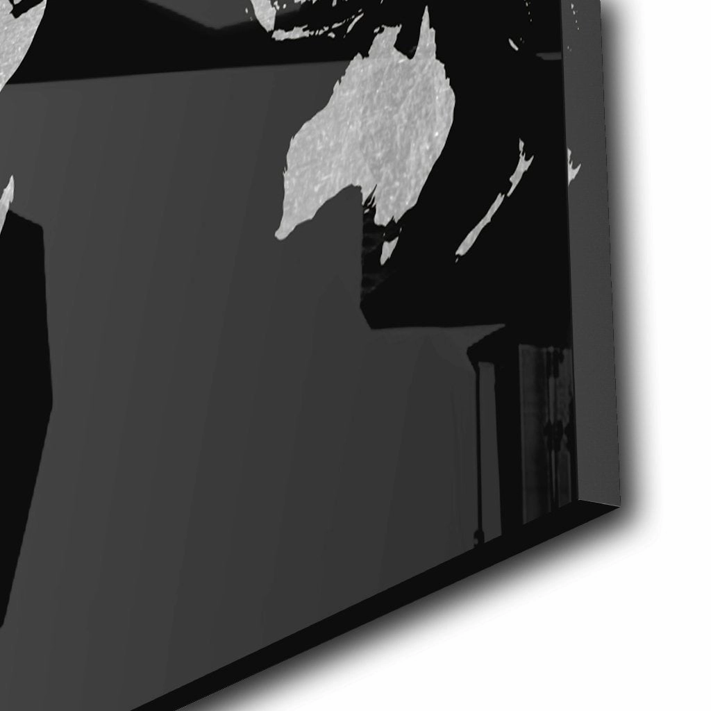 World Map Silver on Acrylic