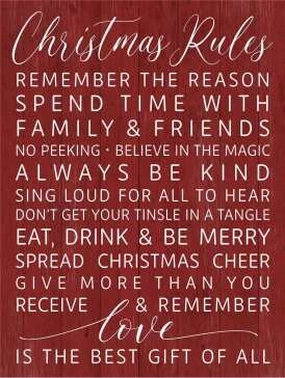 Xmas Rules Block Wall Decor wall pendant decor