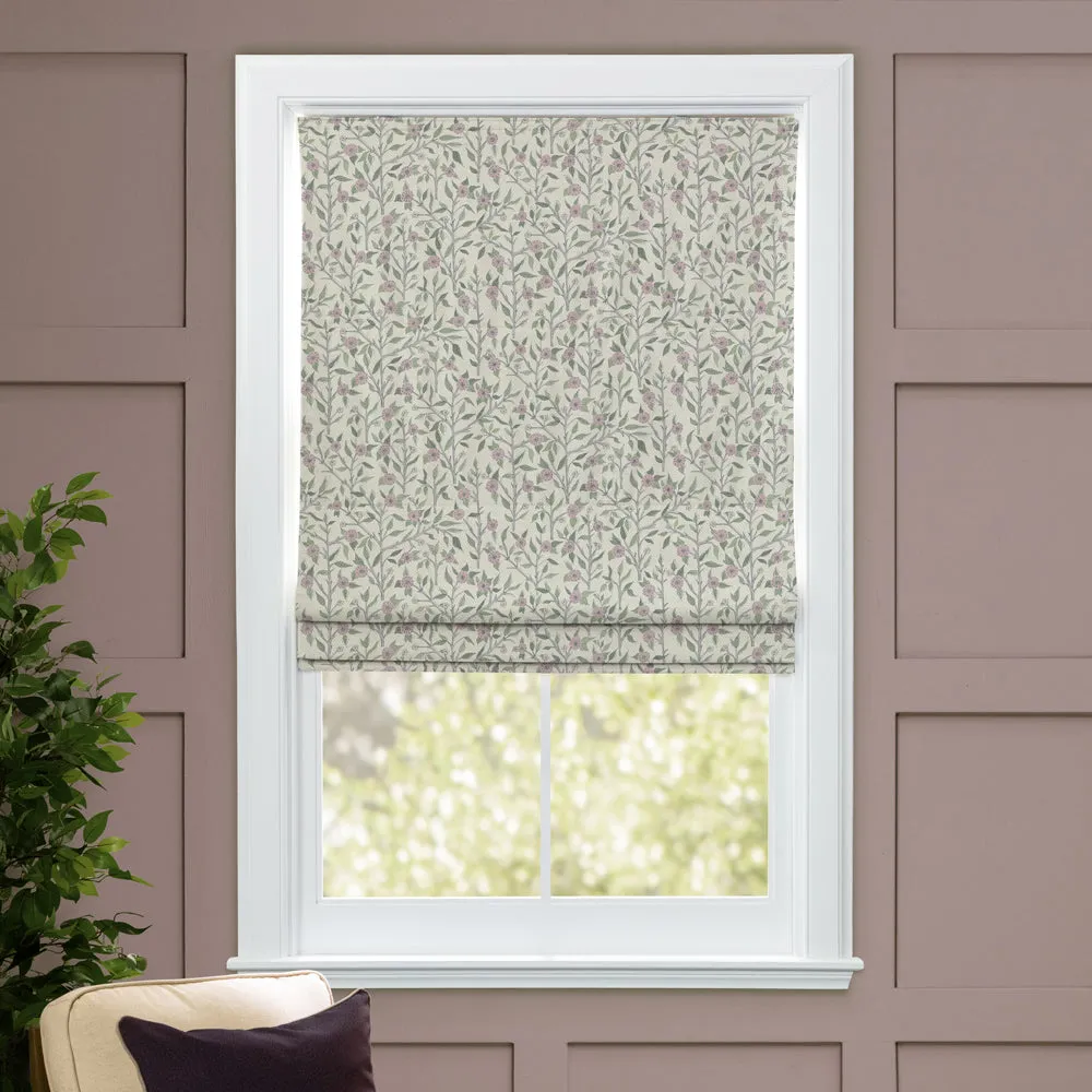 Yamuna Printed Cotton Made to Measure Roman Blinds Blush