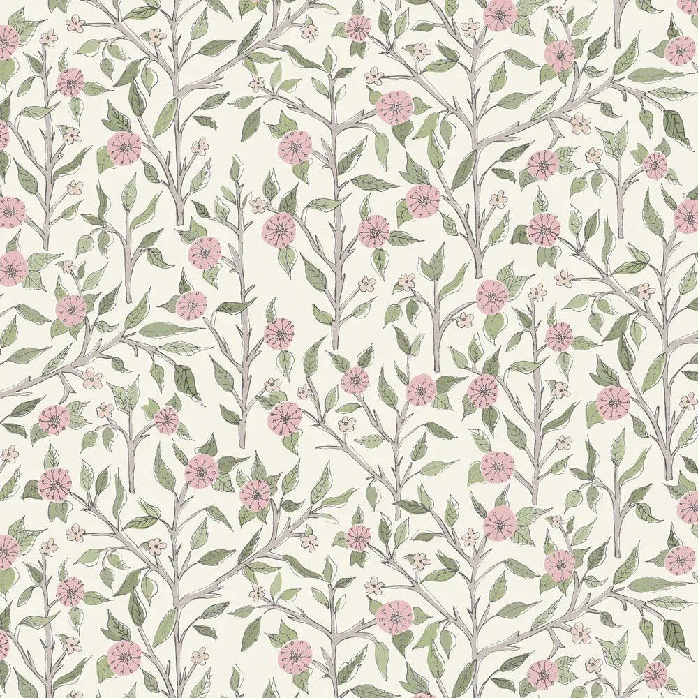 Yamuna Printed Cotton Made to Measure Roman Blinds Blush