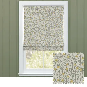 Yamuna Printed Cotton Made to Measure Roman Blinds Marigold chic floor carpet  