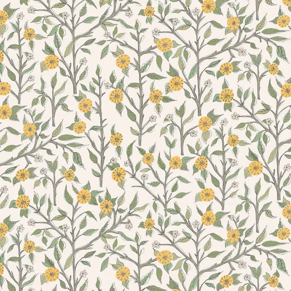 Yamuna Printed Cotton Made to Measure Roman Blinds Marigold