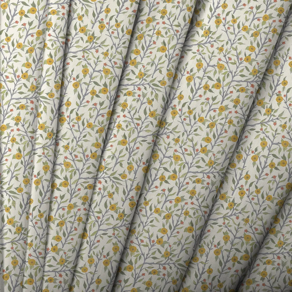 Yamuna Printed Cotton Made to Measure Roman Blinds Sunflower
