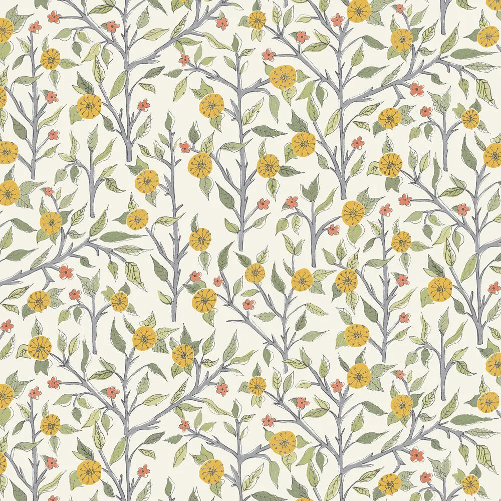 Yamuna Printed Cotton Made to Measure Roman Blinds Sunflower