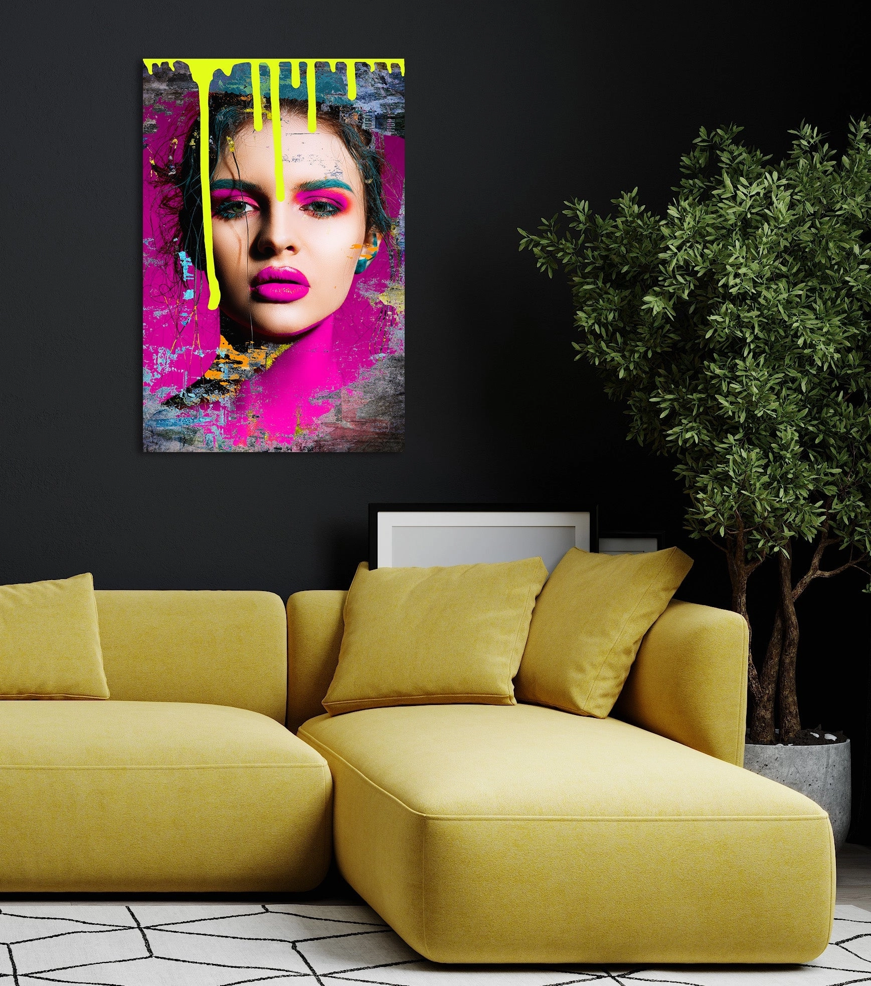 Yellow Passion Neon on acrylic glass