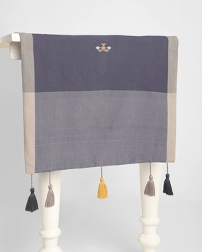 Yusuf Extra Weft Cotton Table Runner ceramic table ornament