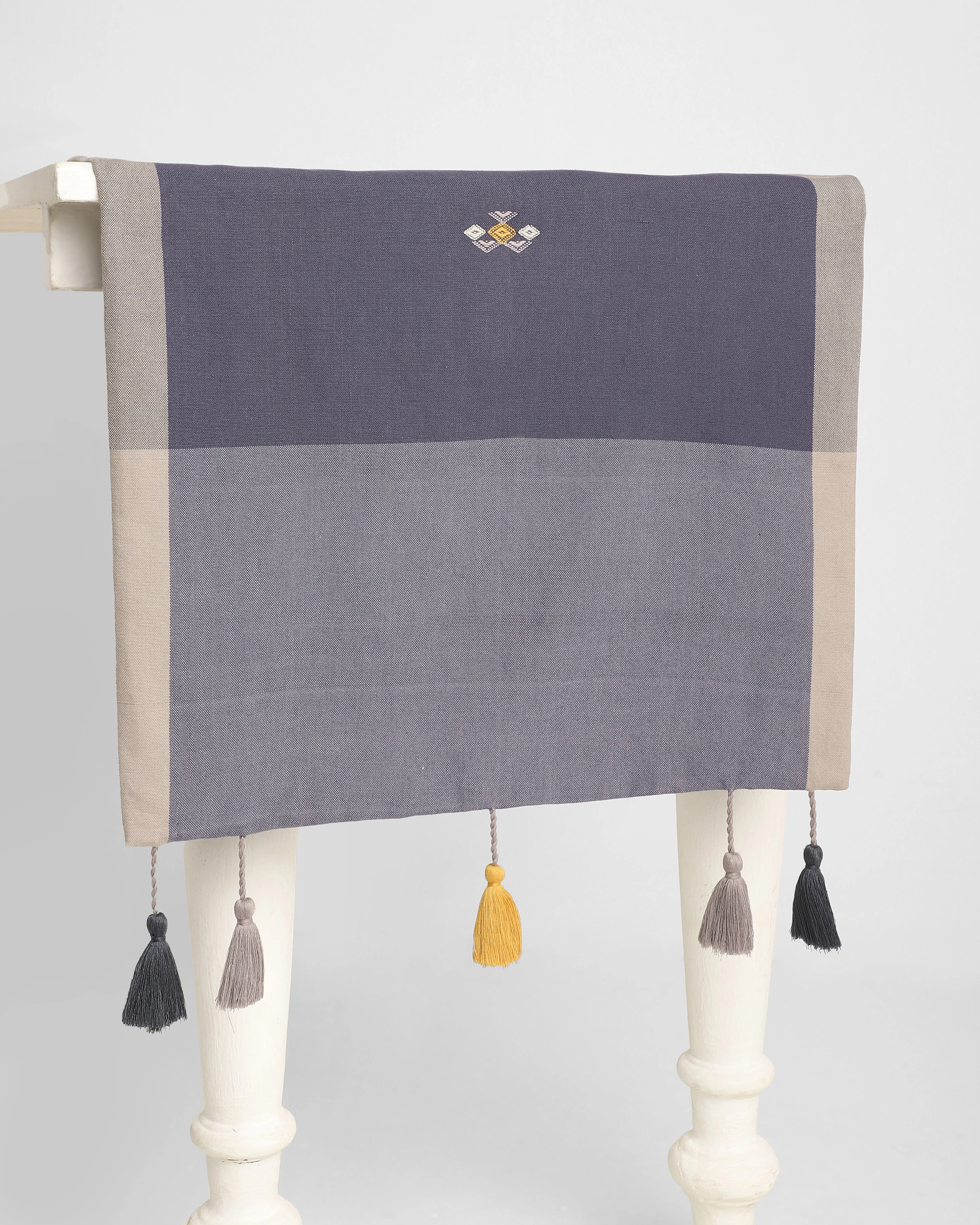 Yusuf Extra Weft Cotton Table Runner ceramic table ornament