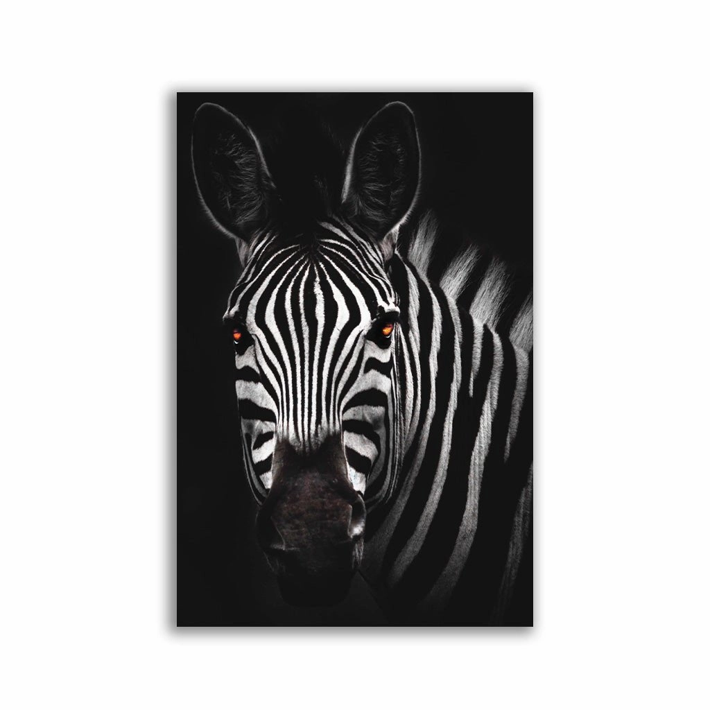 Zebra framed mural artwork