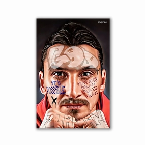 Zlatan by Zuppini framed mural artwork